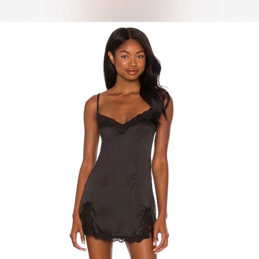 Lovers + Friends Black Lace Mini Dress